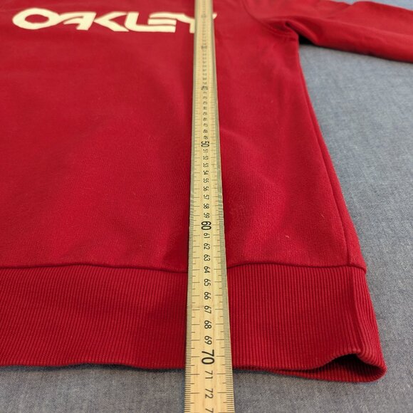 Oakley Spell Out Crewneck Red Sweatshirt Custom Fit - Size M - Picture 7 of 9